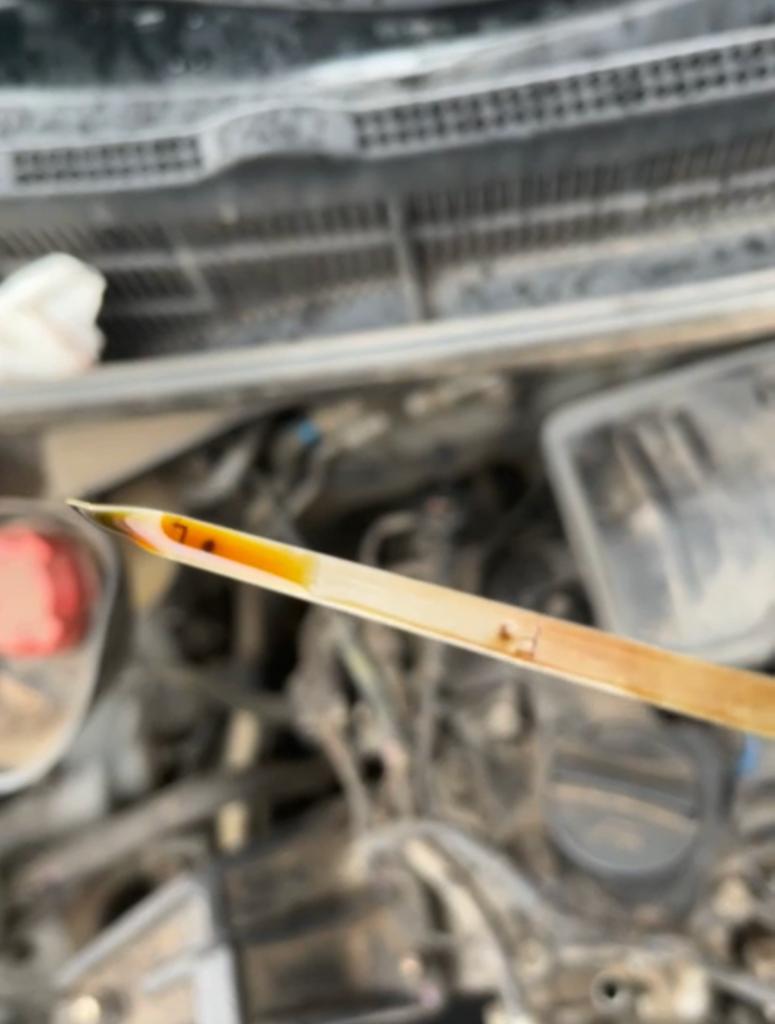 foto da vareta com motor frio