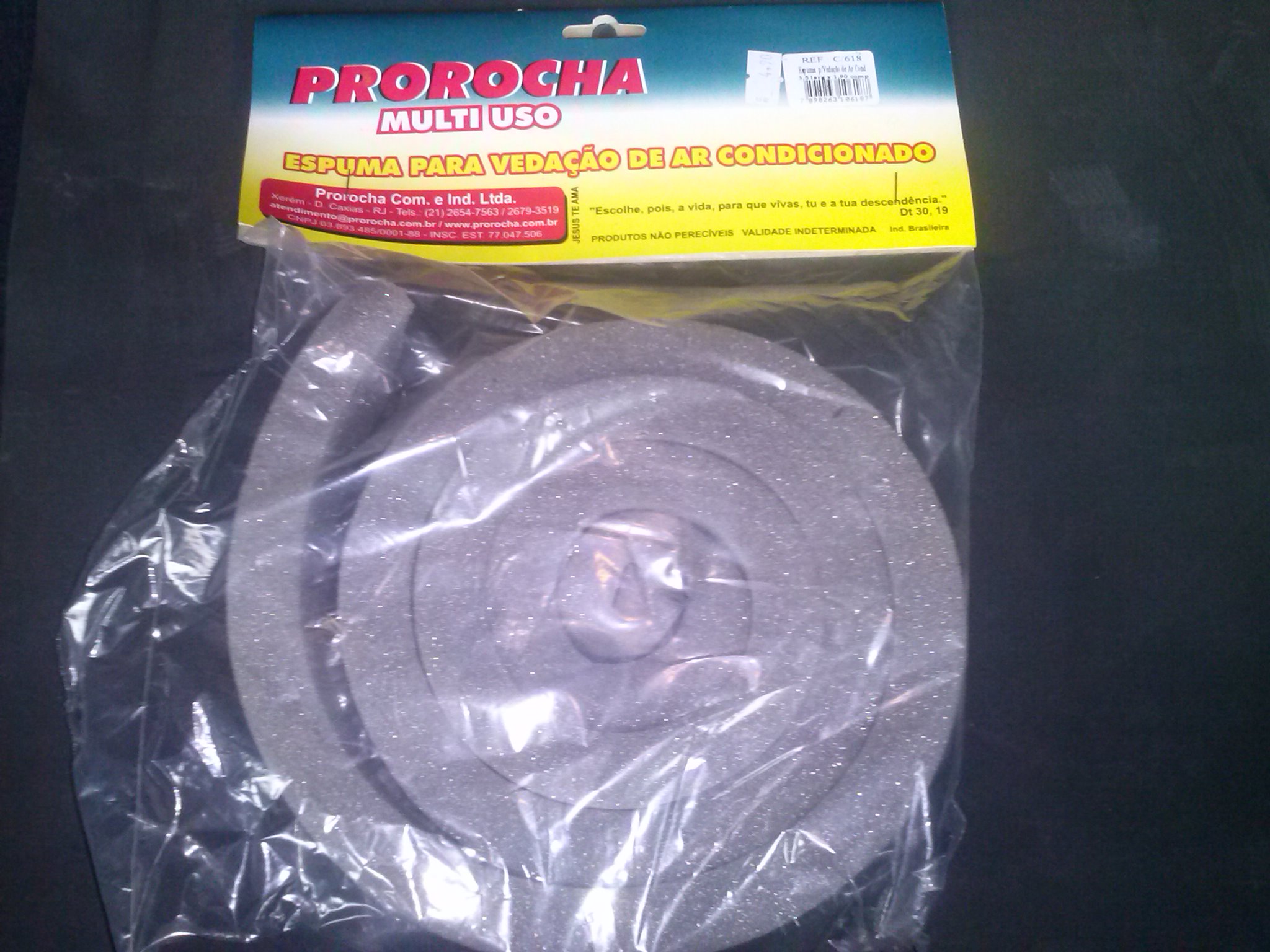 Espuma comprada em materiais de construção