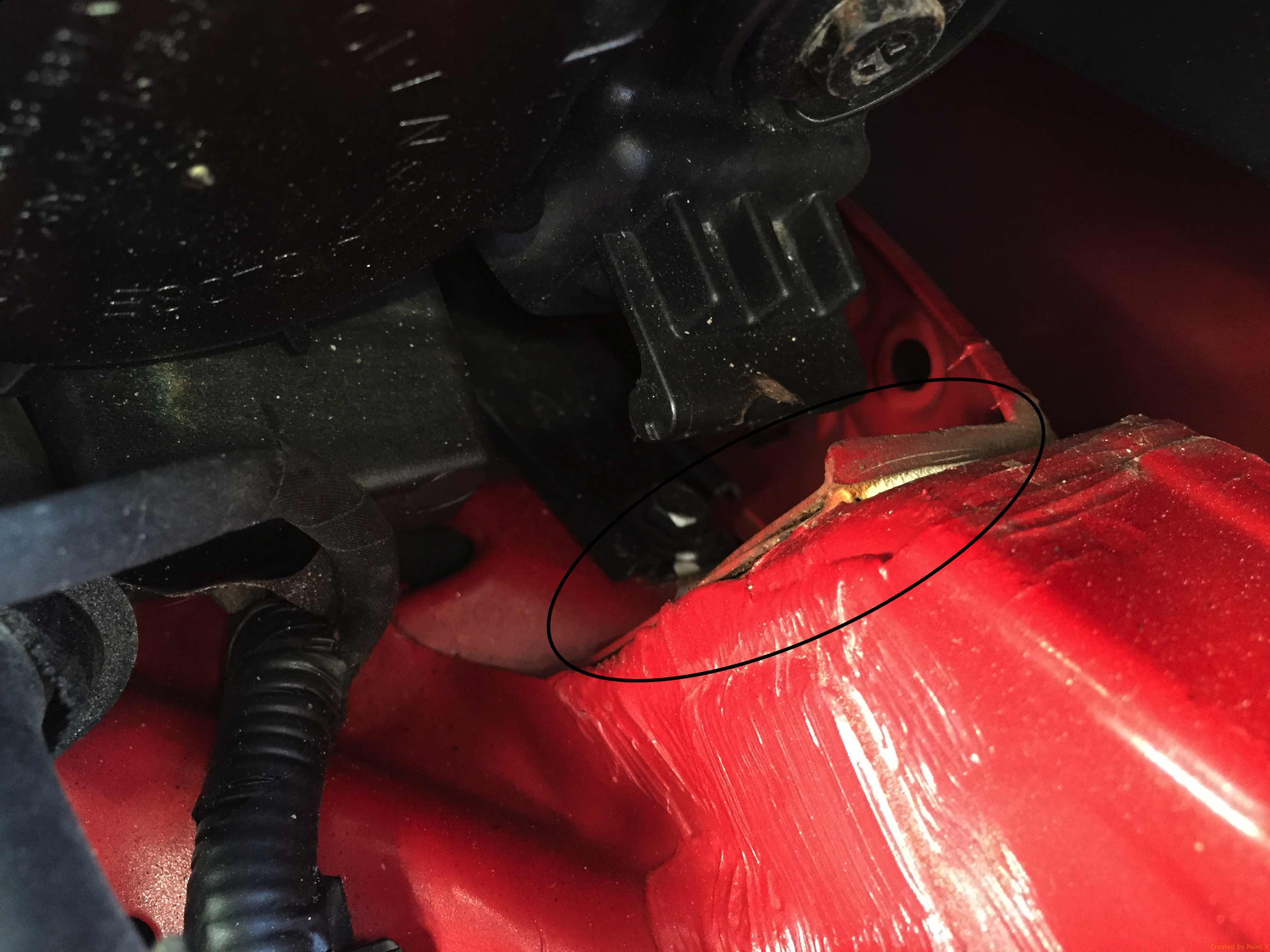 Cofre do motor, lado do passageiro